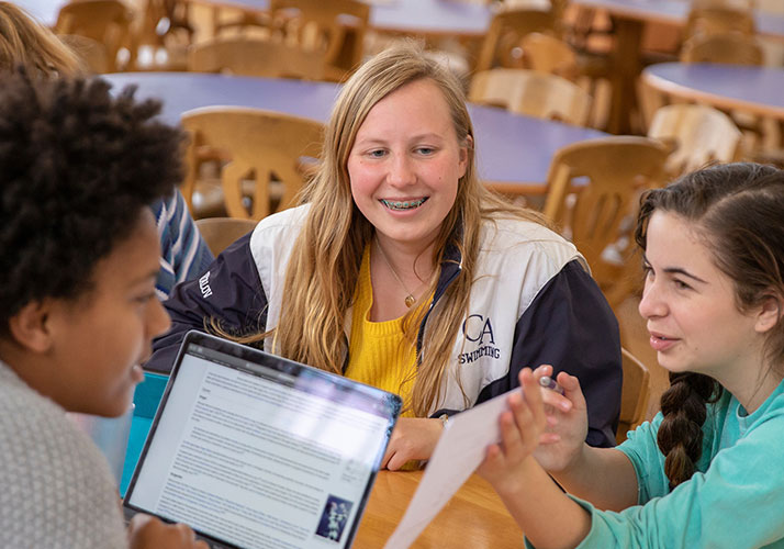 Photo of students studying. Links to What to Give